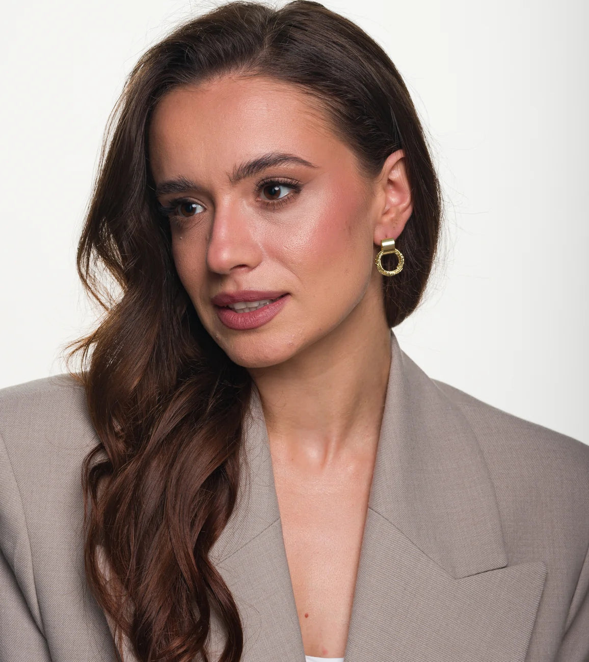 Sieviešu retro stila zelta krāsas auskari