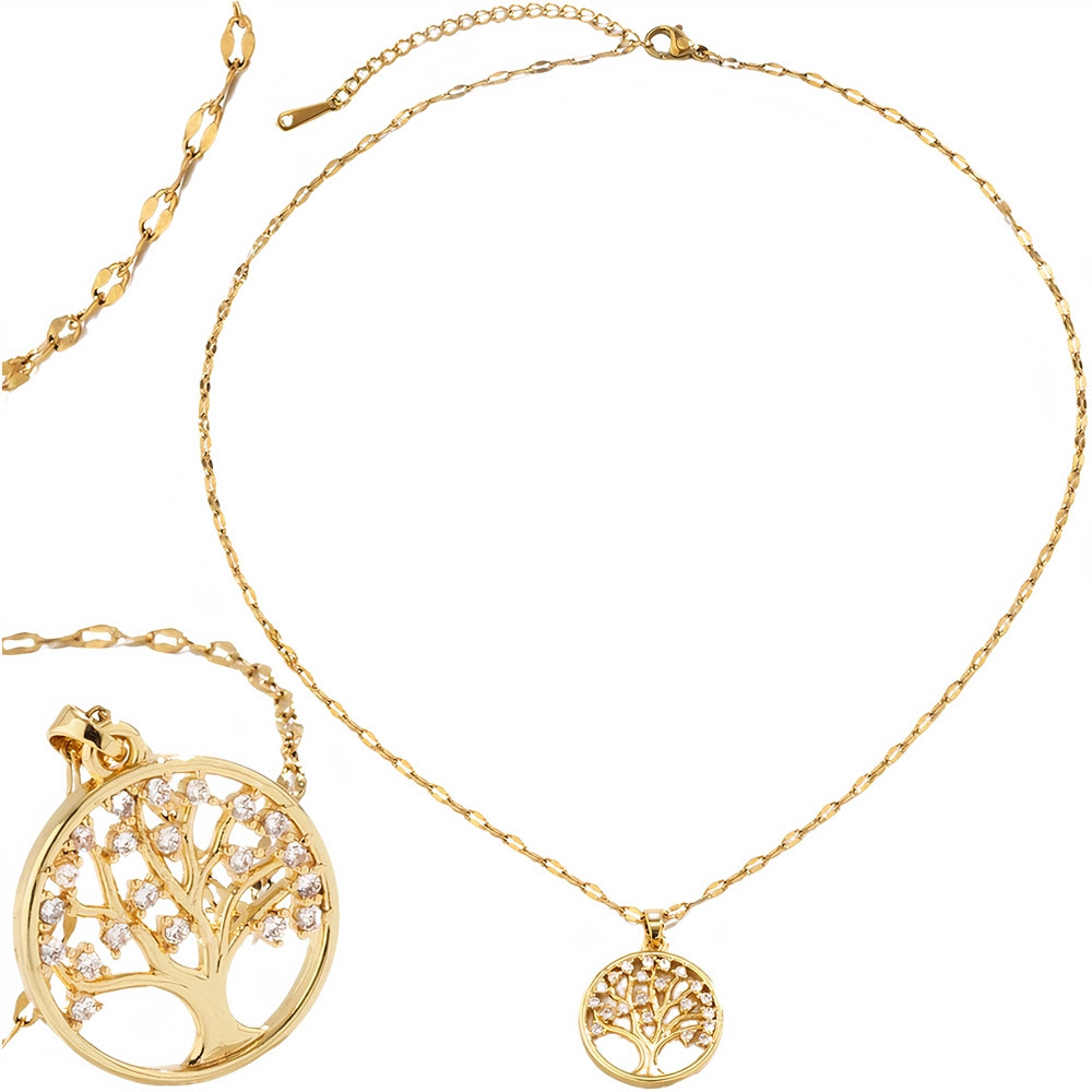 Eleganta zelta kaklarota ar koka kulonu