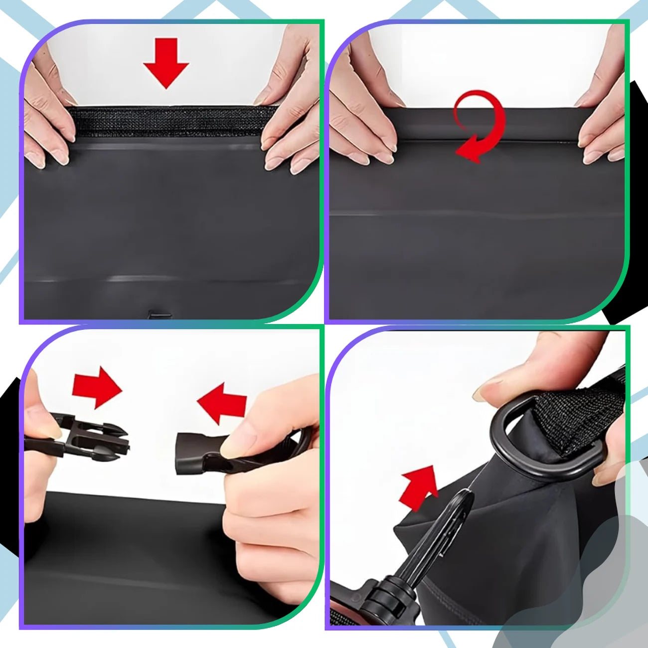 Ūdensizturīga liela pludmales mugursoma 10l N513