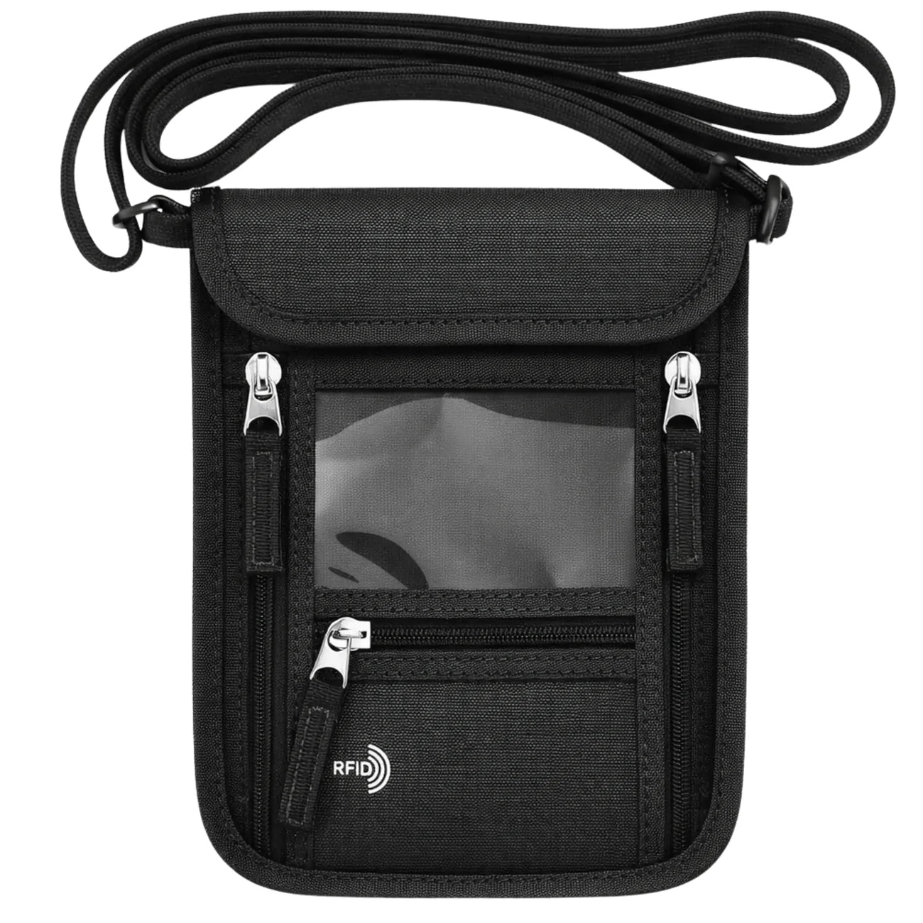 RFID pases maciņš – krūšu soma, melns