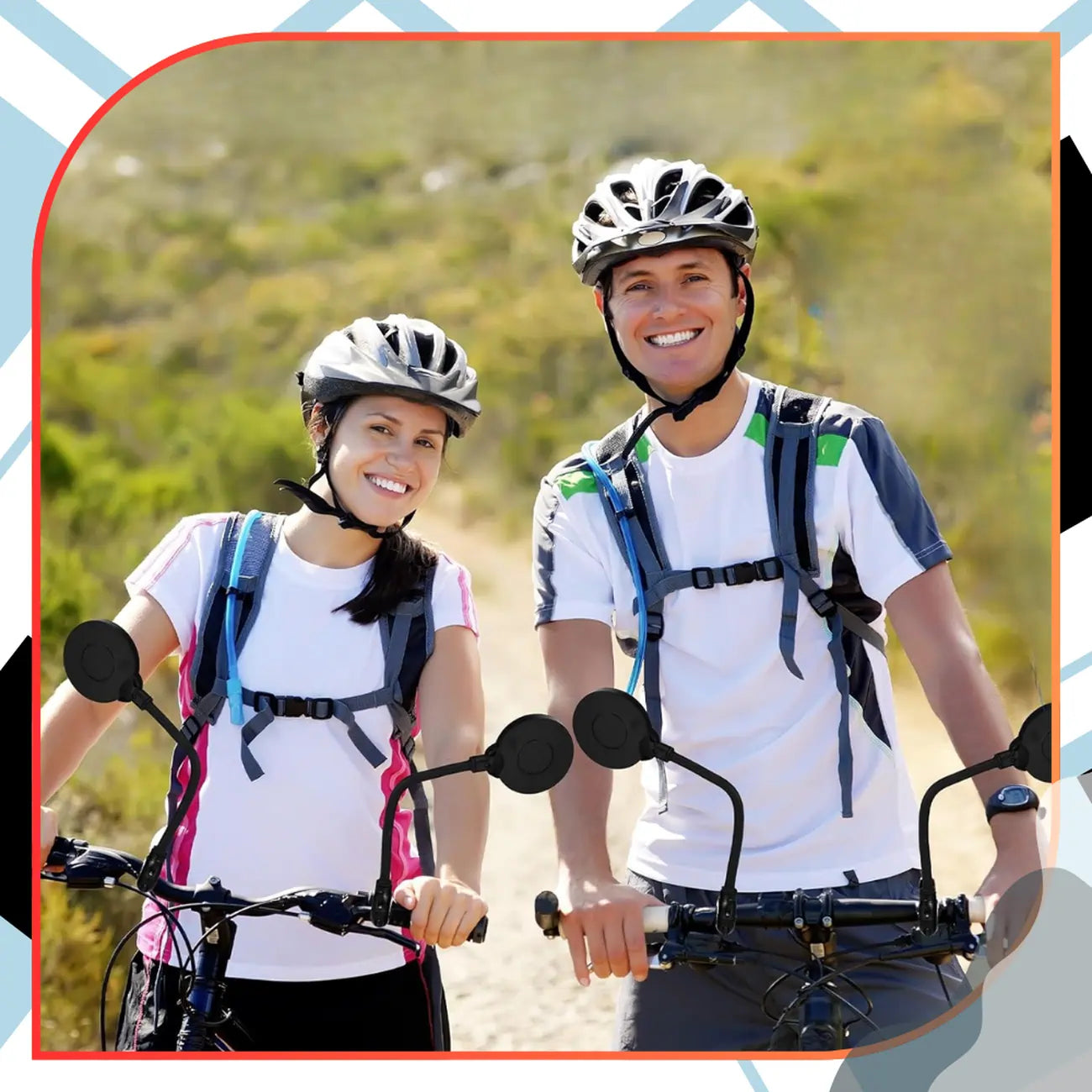 Velosipēda spoguļi, 2 gab., apaļi, elastīgi