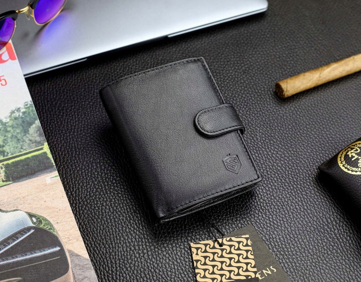 Vīriešu ādas maks STEVENS, vertikāls S192