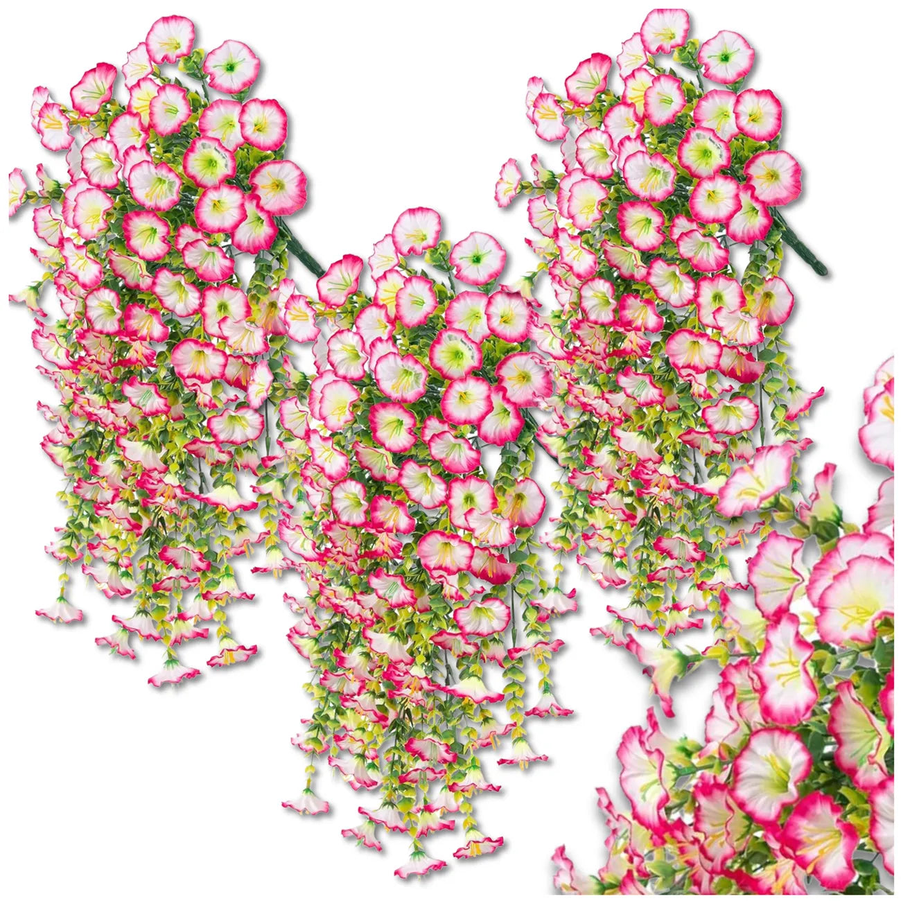 Mākslīgo ziedu virtene, rozā, 3 gab.