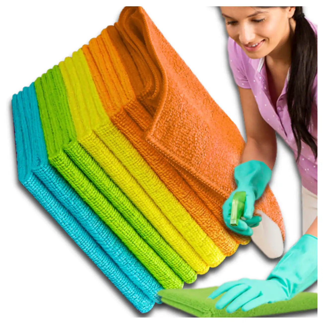 Mikrošķiedras lupatiņas, 10 gab., 30 cm N381