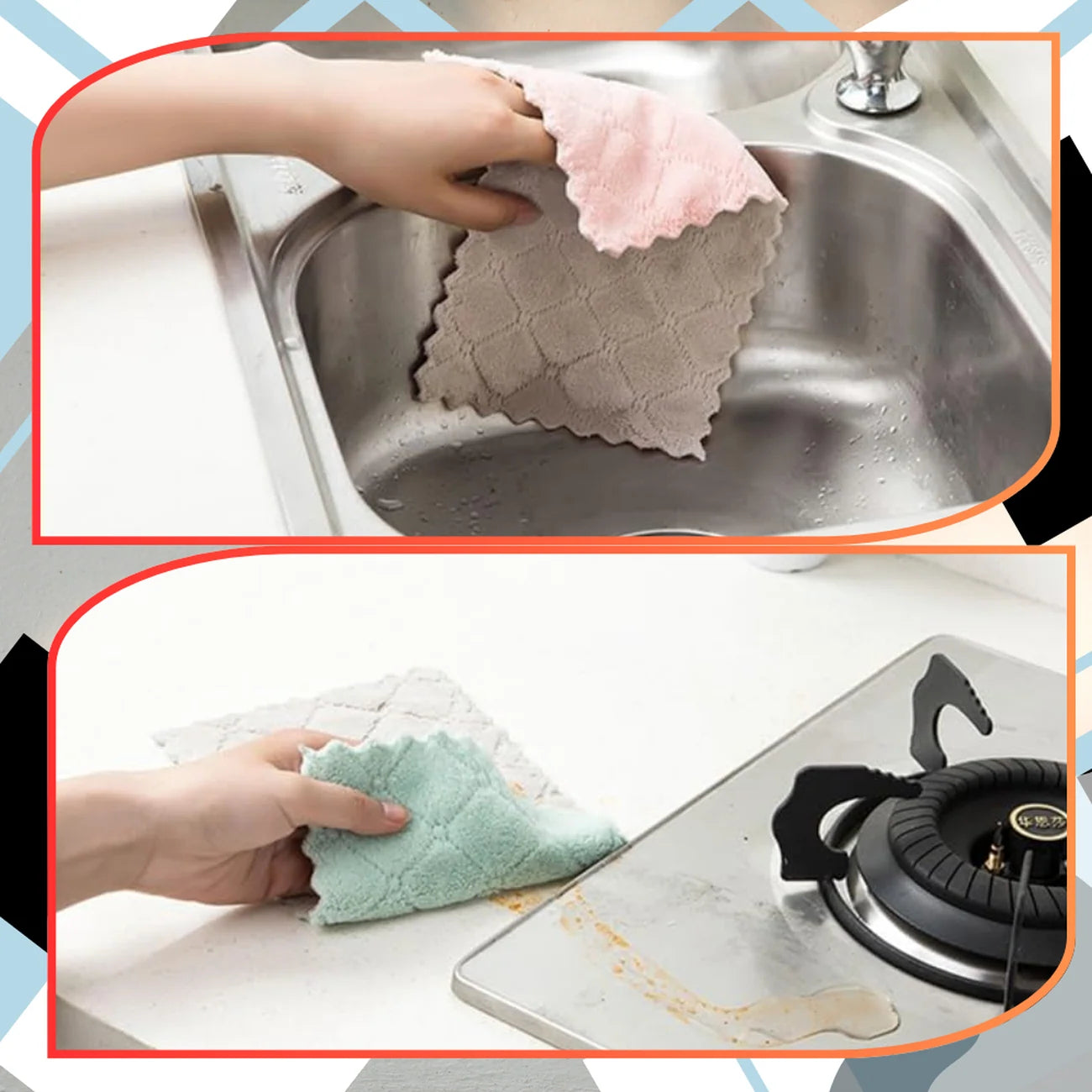 Mikrošķiedras lupatiņas, 10 gab., 30 cm N382