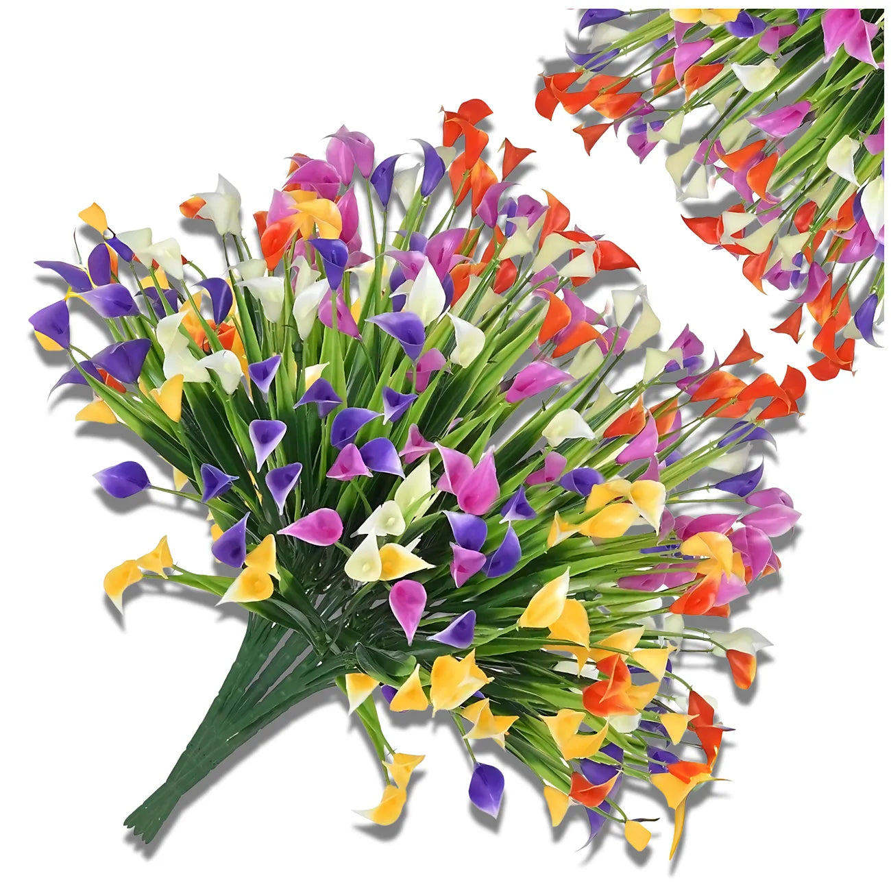 Mākslīgie ziedi, krāsainas lilijas, 5 gab.