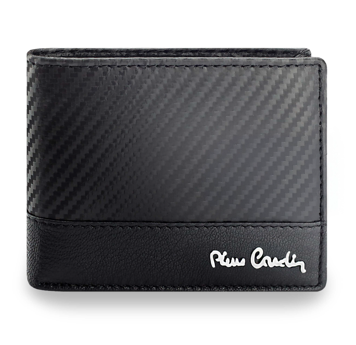 Vīriešu ādas maks Pierre Cardin, melns, RFID aizsardzība 423706