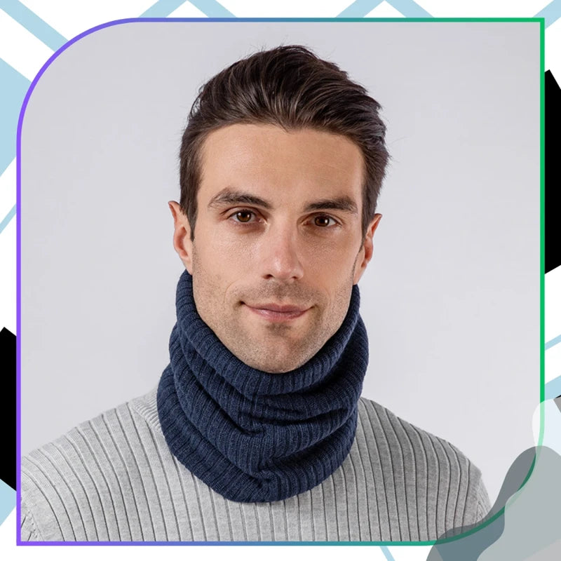 Silts ziemas kakla sildītājs, zils, akrils.