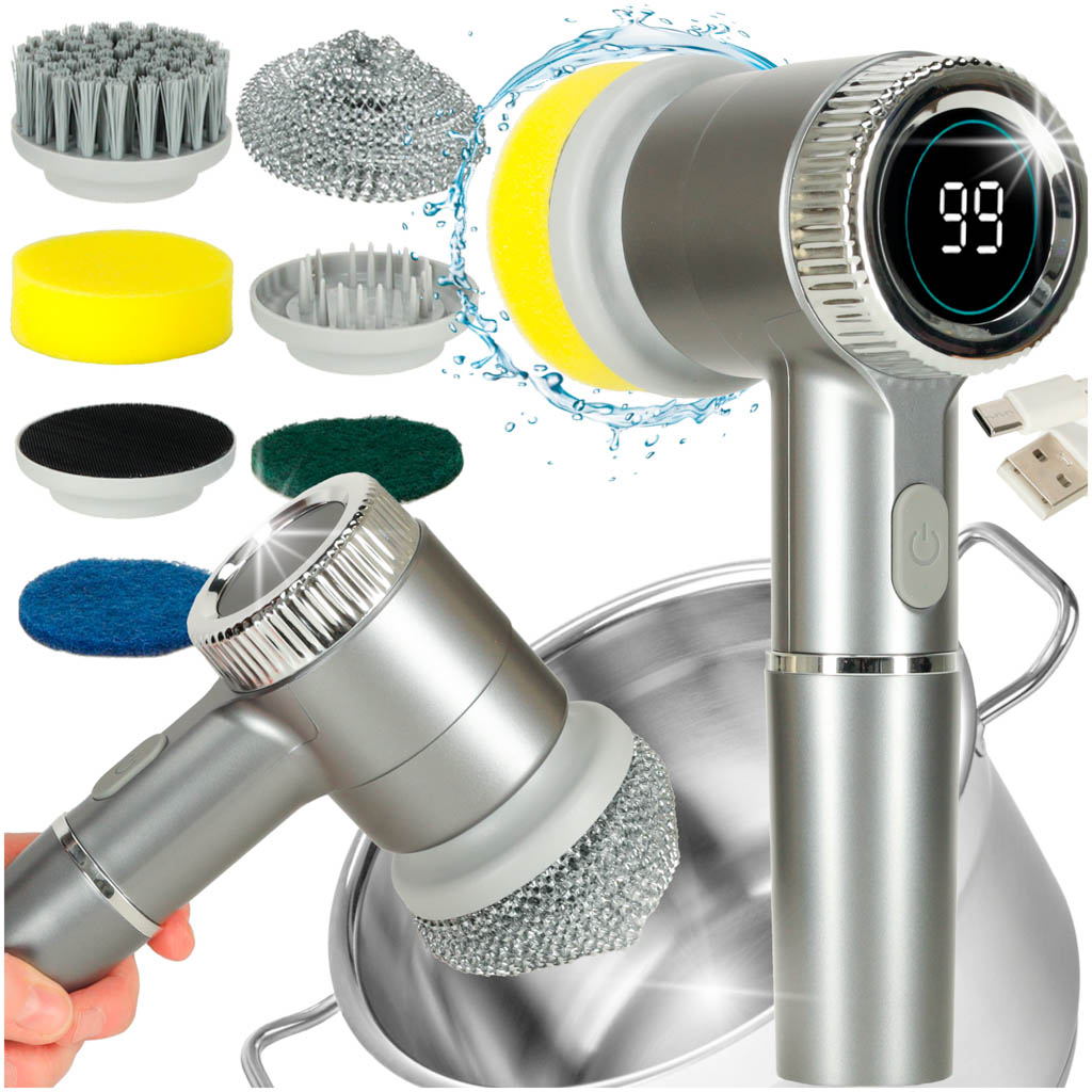 Elektriskā tīrīšanas birste 5 vienā ar LED gaismu
