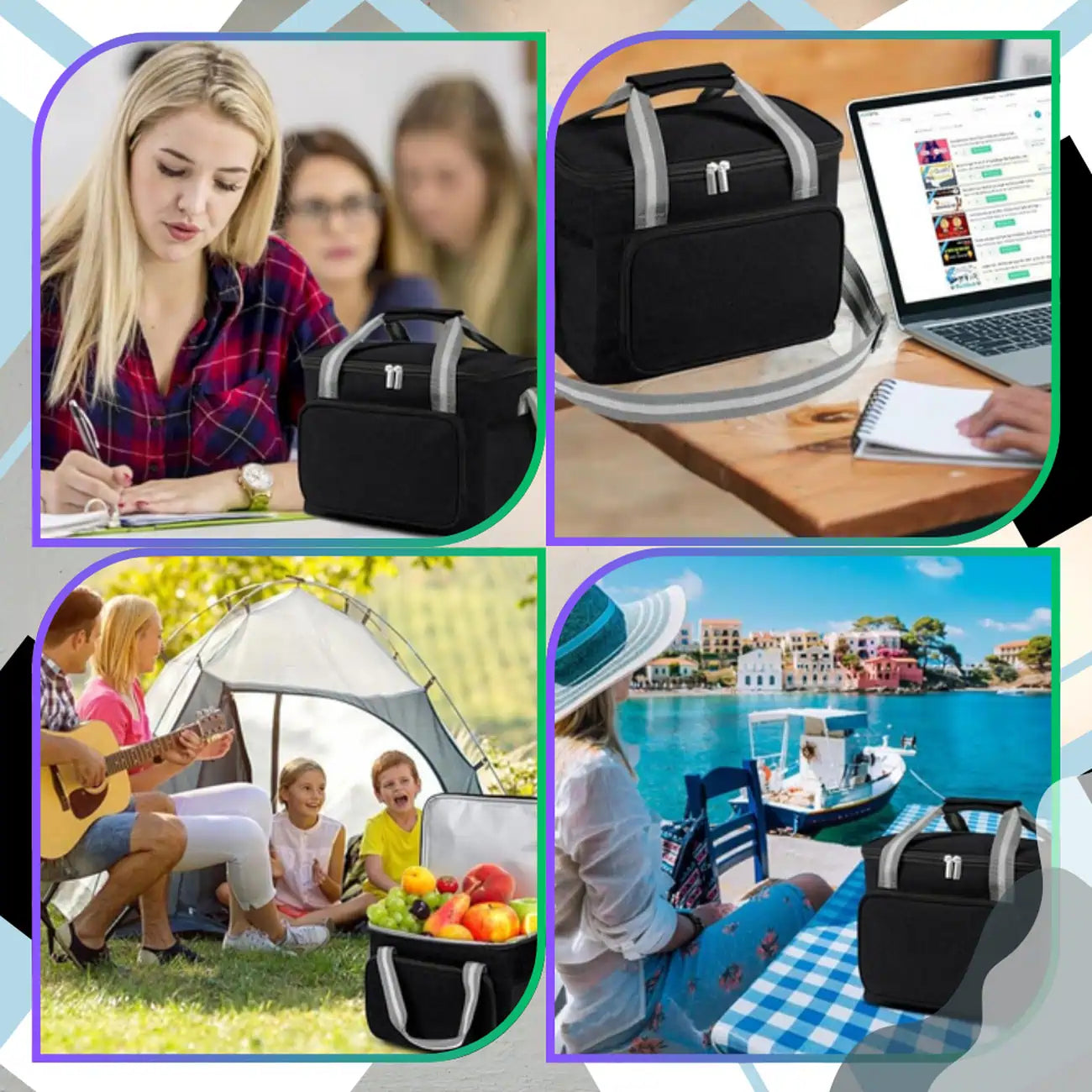 Termiskā pusdienu kaste, melna