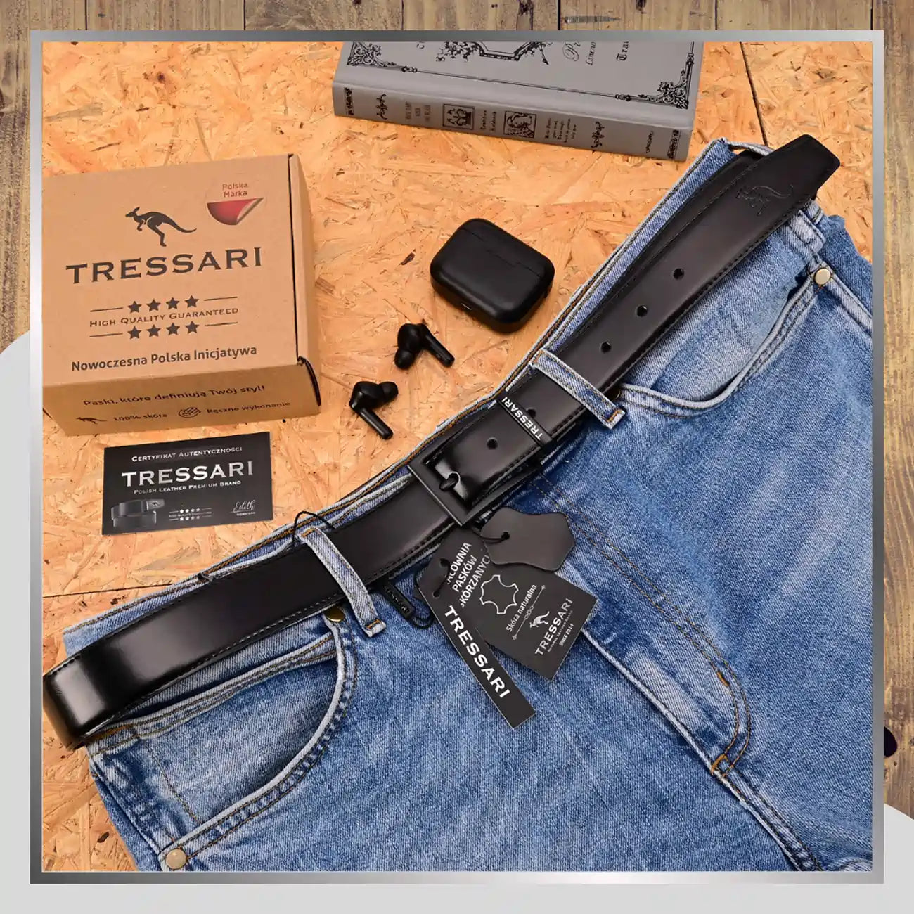 Divpusējais ādas jostas, melna/brūna, 120 cm