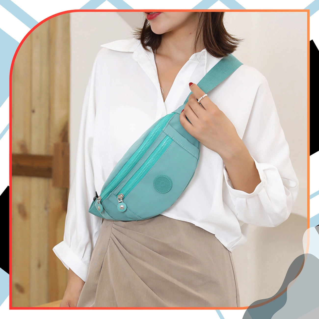 Juosmens rankinė turkio Oxford, vandeniui atspari D27