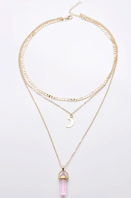 Gara sieviešu kaklarota ar mēnesi