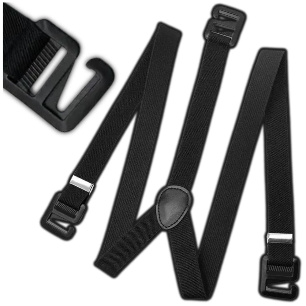 Elastīgas, platas, melnas vīriešu bikšturi