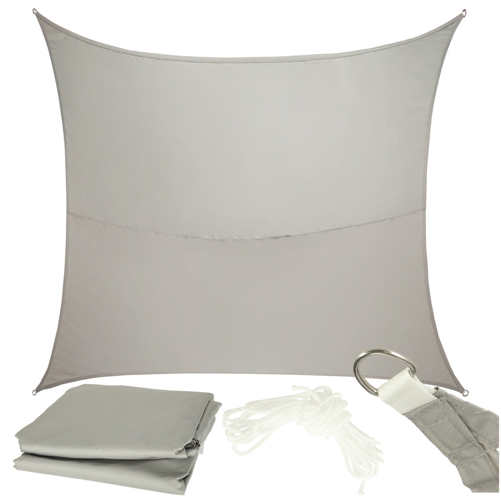 Ūdensizturīga taisnstūra pelēka dārza terases nojume 4x3m