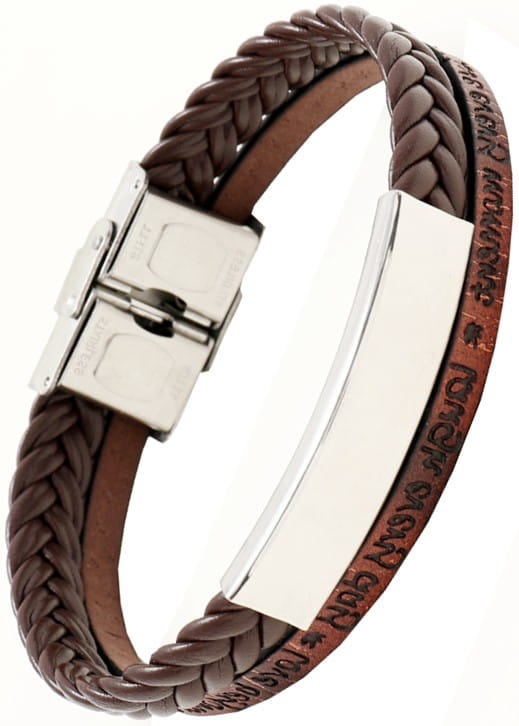 Vīriešu rokassprādze F87, brūna A38