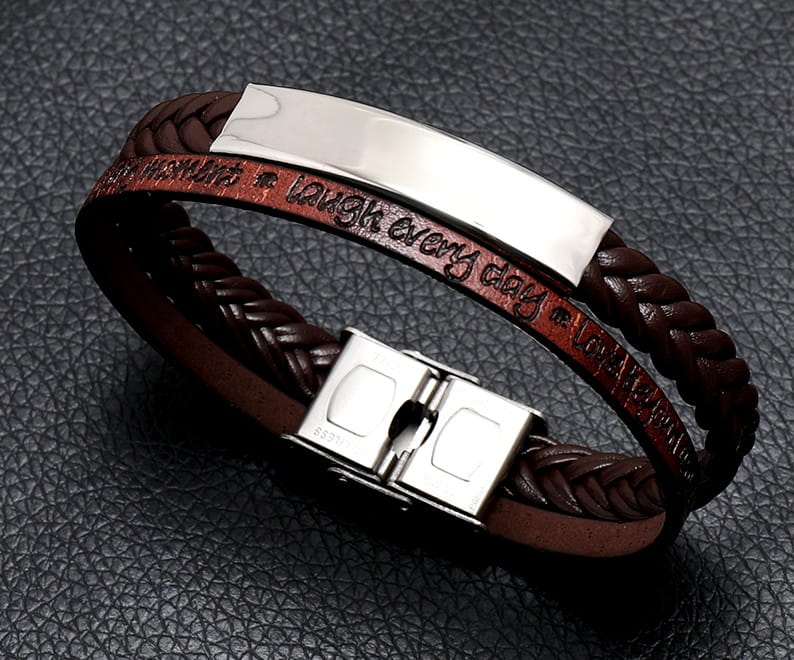 Vīriešu rokassprādze F87, brūna A38