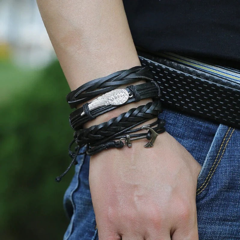 Rokassprādžu komplekts A2, melns A54