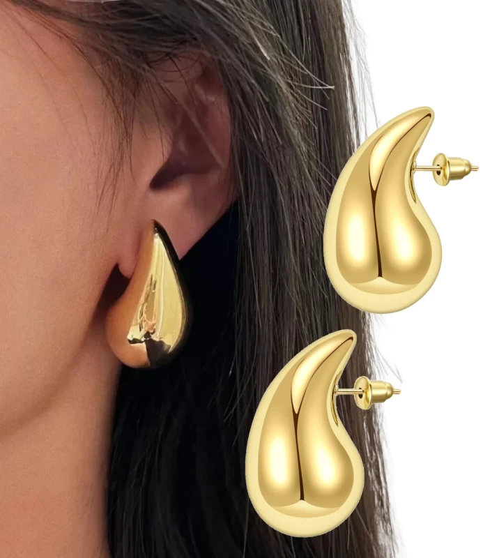 Zelta auskari 2,5 cm x 1,5 cm