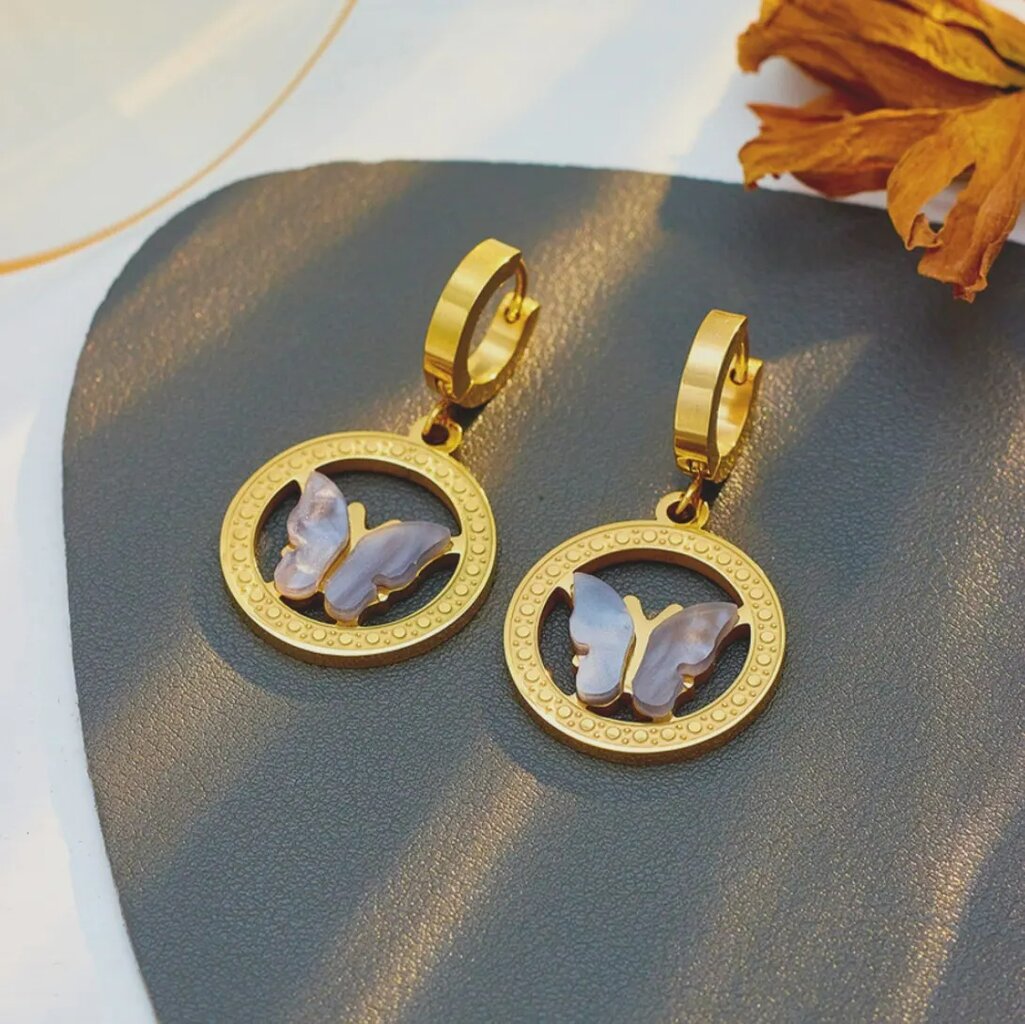 Sieviešu auskari B12, zelta krāsā