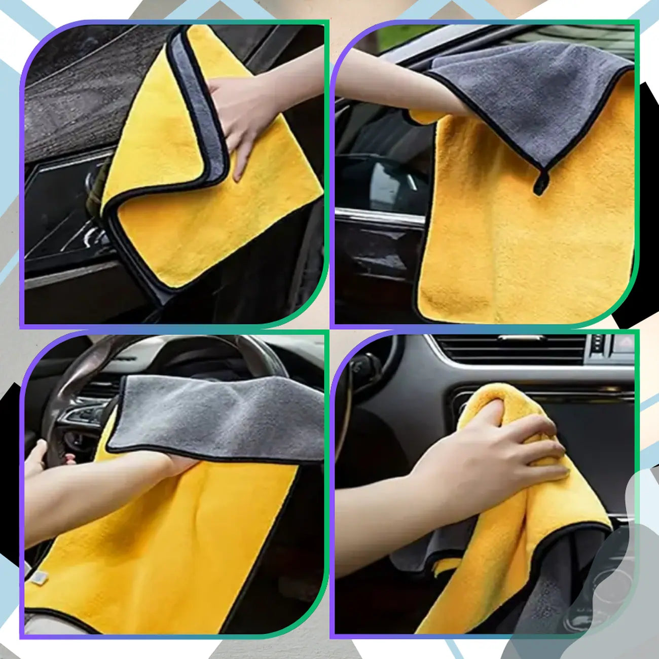 Auto tīrīšanas lupatiņas, 5 gab., mikrošķiedras