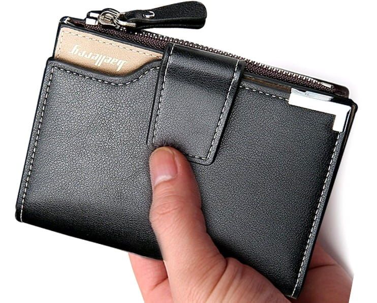 Vīriešu maks E04, melns S140