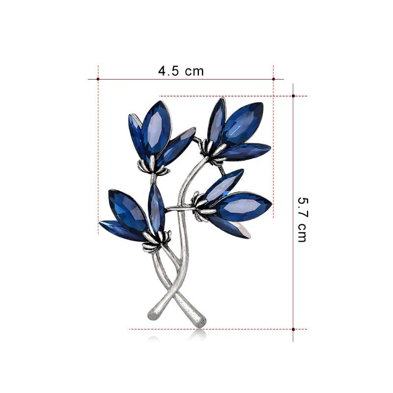 KRISTĀLA dekoratīvā piespraude ziediem BZ106