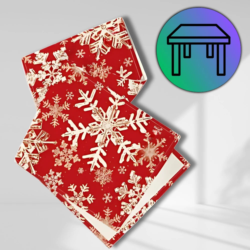 Ziemassvētku galdauts L6, sarkans N363