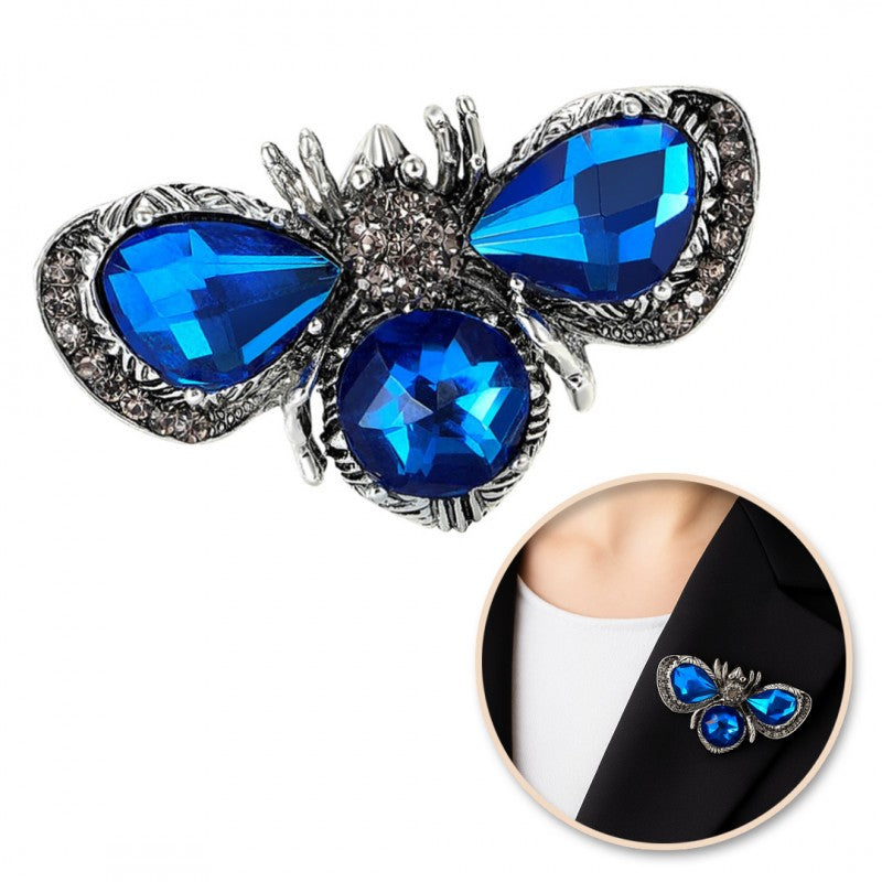 Dekoratīvā piespraude "Zilais kukainis" (BZ223)