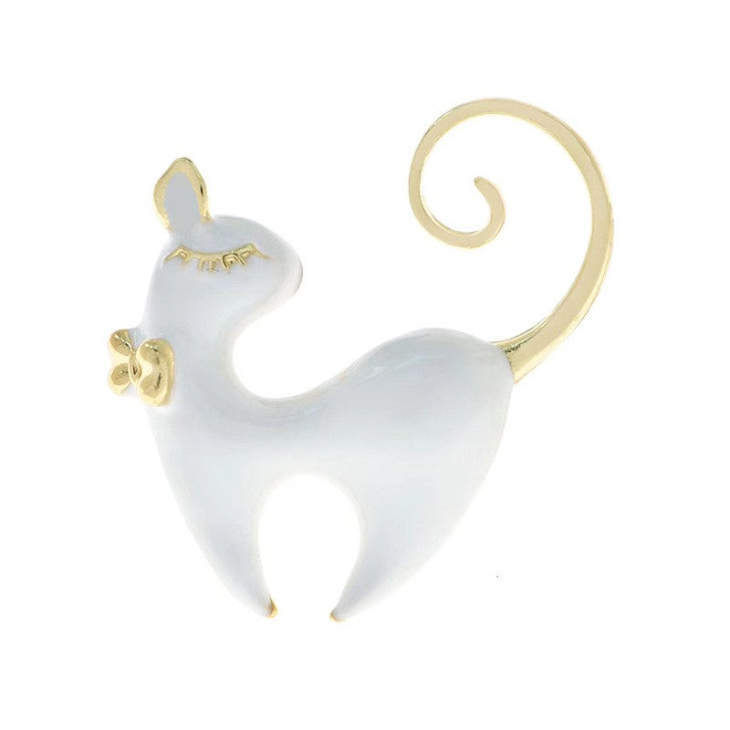 Dekoratīvā piespraude "Baltais kaķis"