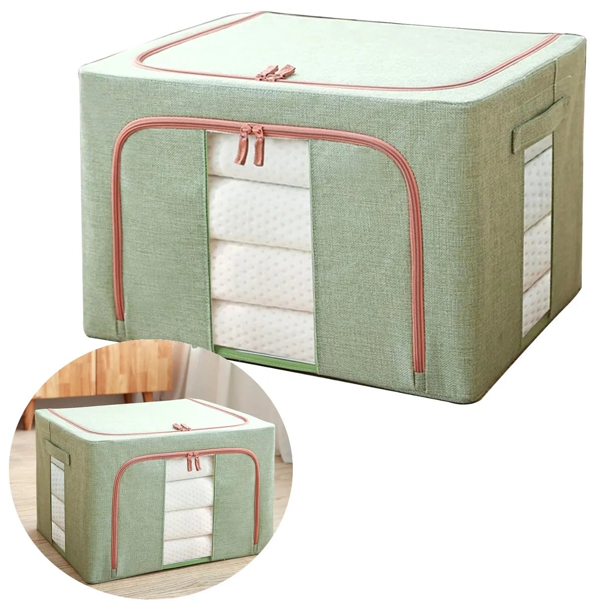 Gultasveļas komplekts 50 cm x 40 cm x 33 cm F18 zaļš