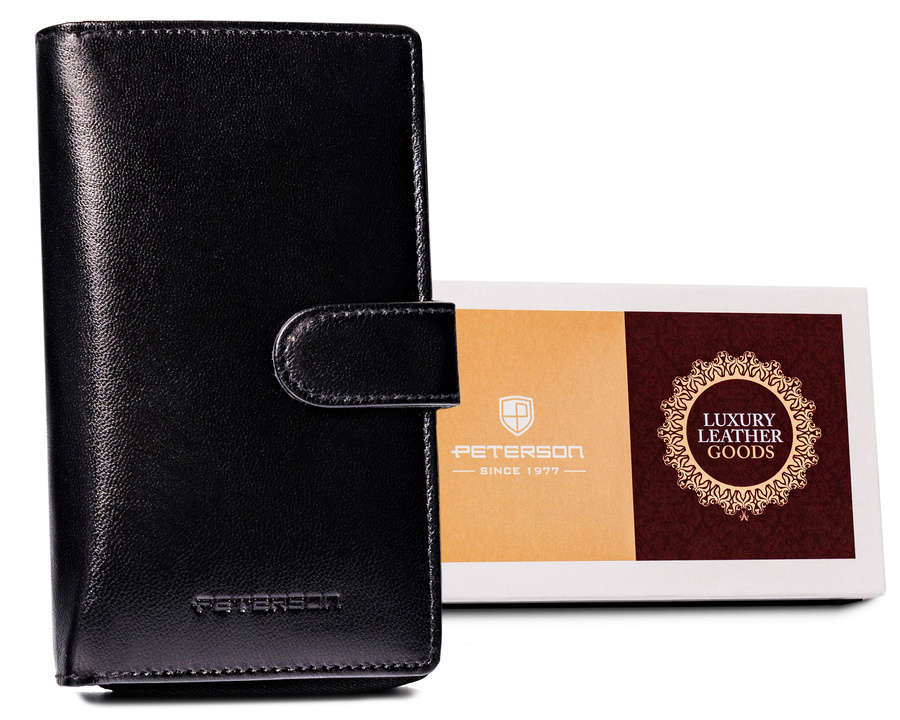 Liels sieviešu maks Peterson D42, melns D1942