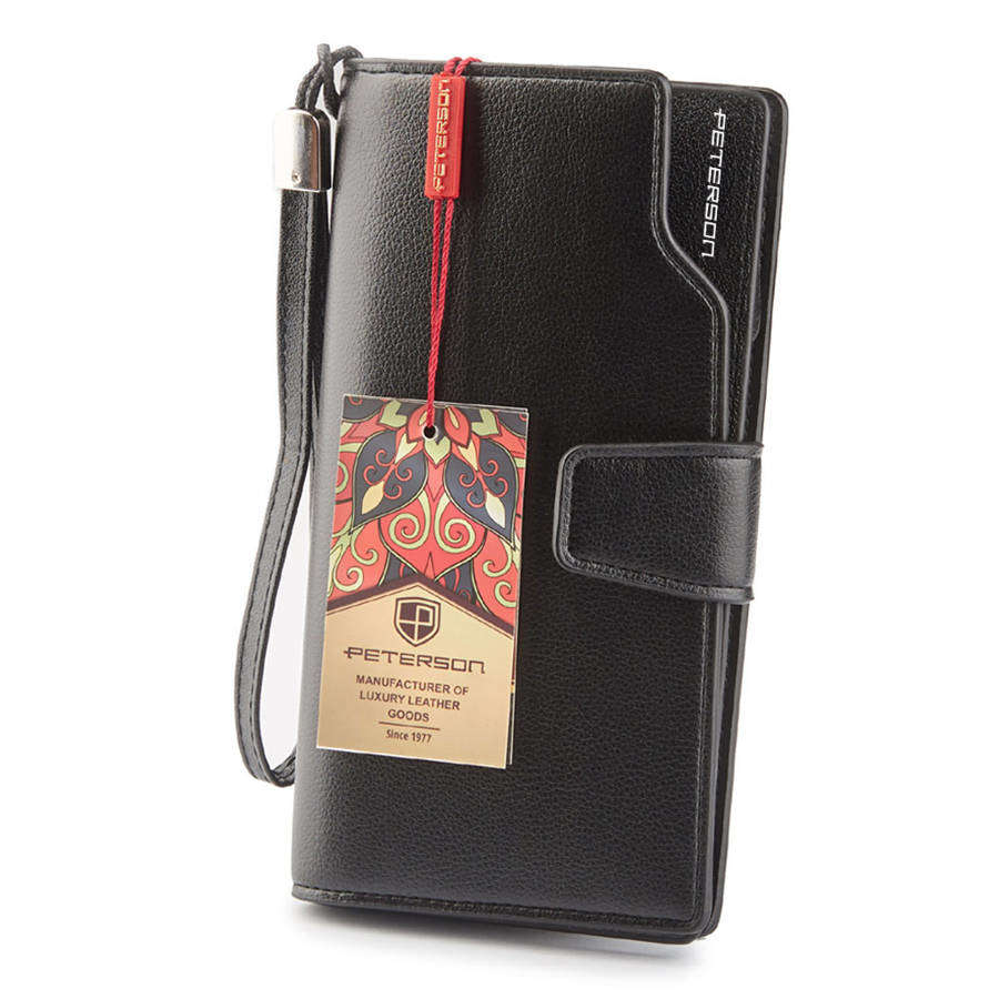 Liels sieviešu maks Peterson S1, melns D1940