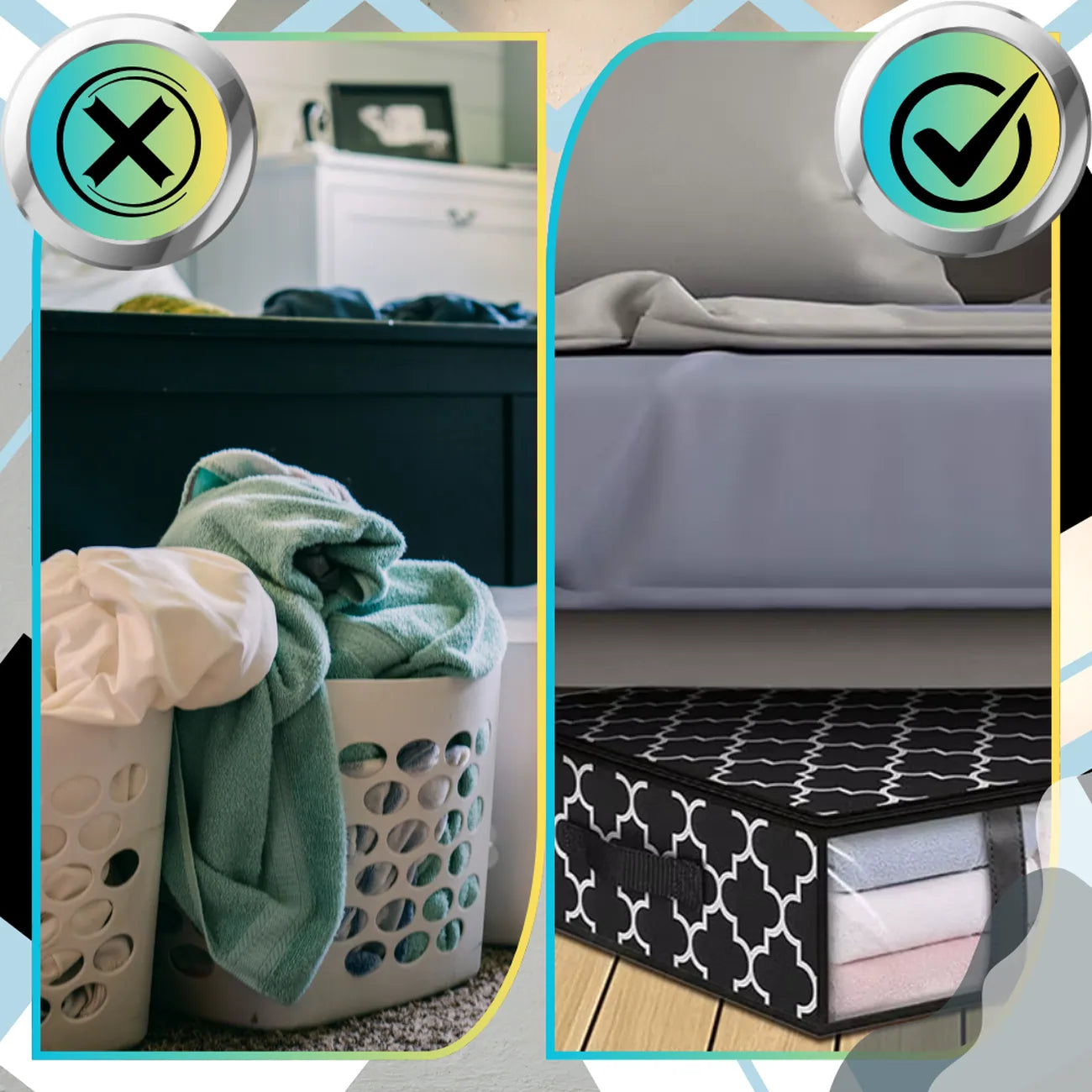 Liela drēbju un gultasveļas soma, 2 gab., ar rakstiem