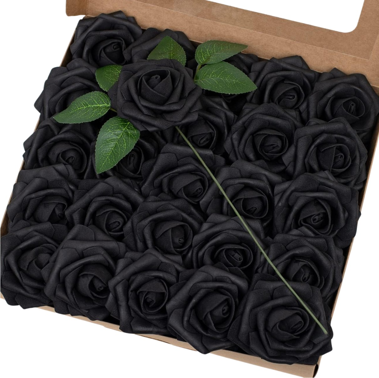 Mākslīgās rozes 25 gab. L17, melnas