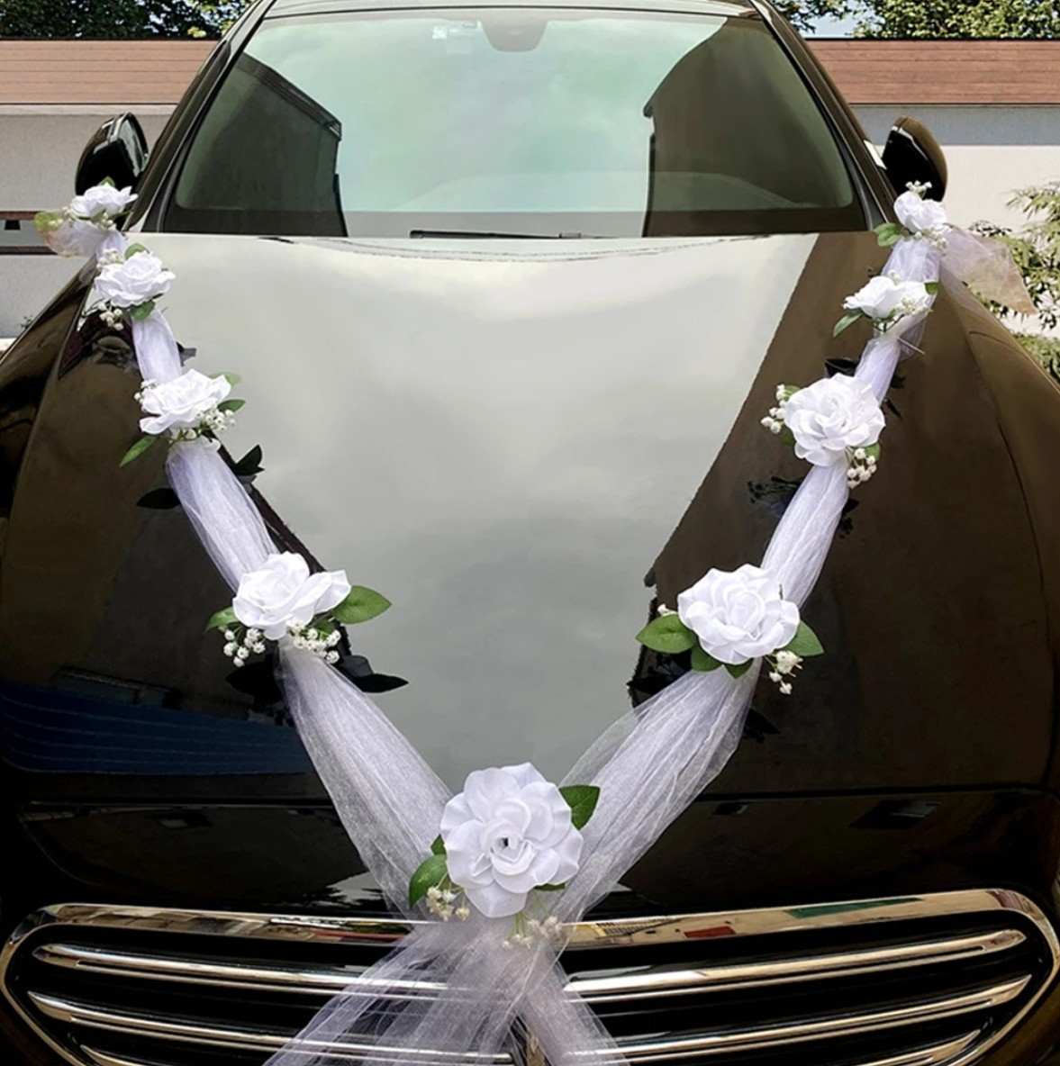 Mākslīgās rozes 9 gab. L19, baltas