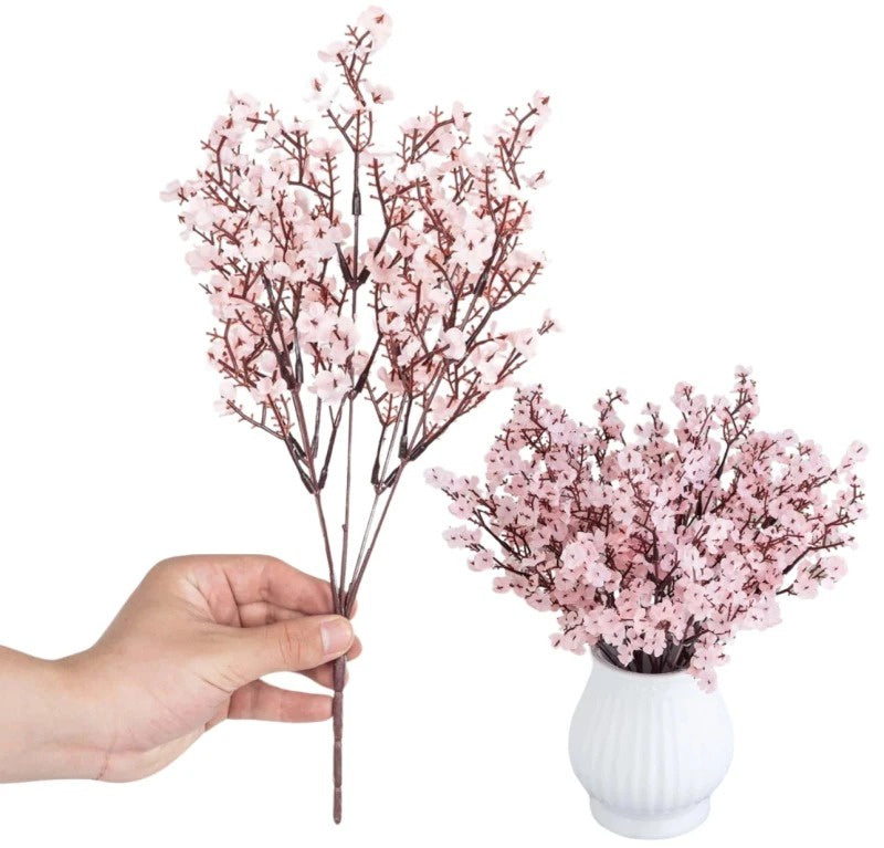 Mākslīgie rozā ziedi 1 gab. G1