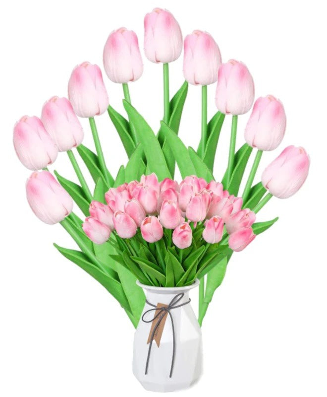Mākslīgās rozā tulpes 10 gab. G13