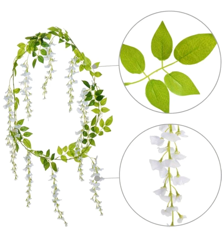 Mākslīgie vīteņziedi 1 gab. M2, balti