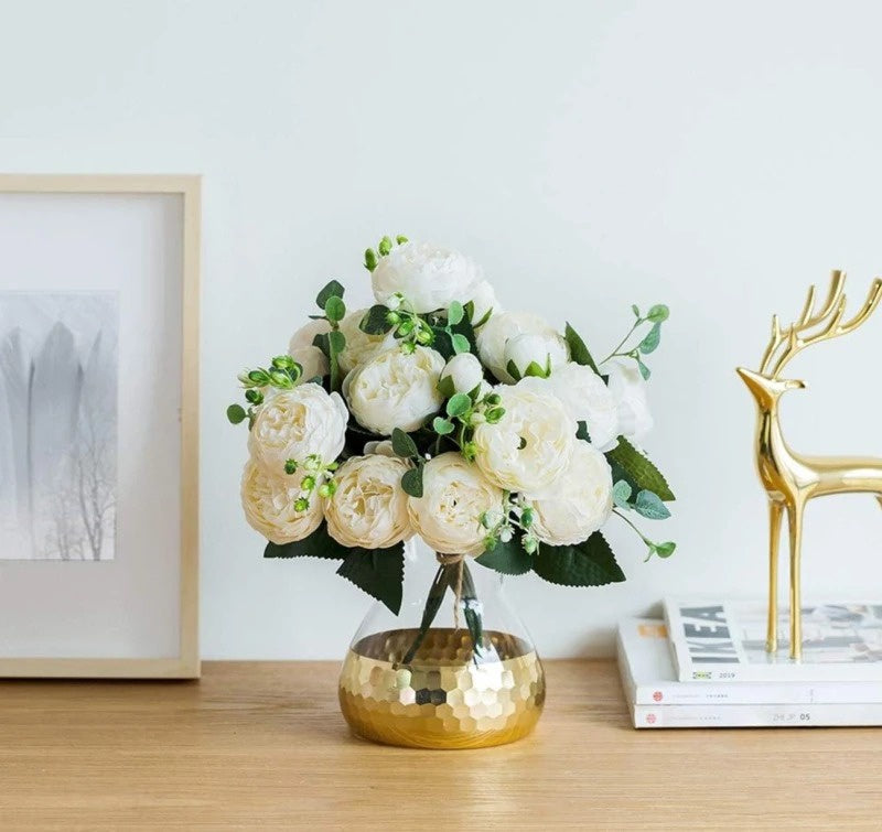 Mākslīgās baltās peonijas 1 gab. G12