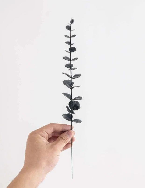 Mākslīgās eikalipta lapas 10 gab. G14, melnas