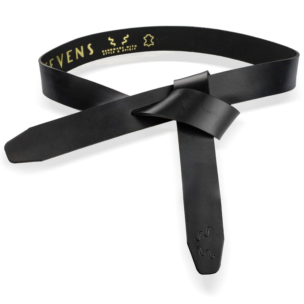 Sieviešu josta no īstas ādas, melna