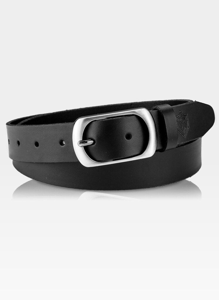 Sieviešu josta no īstas ādas Stevens, melna