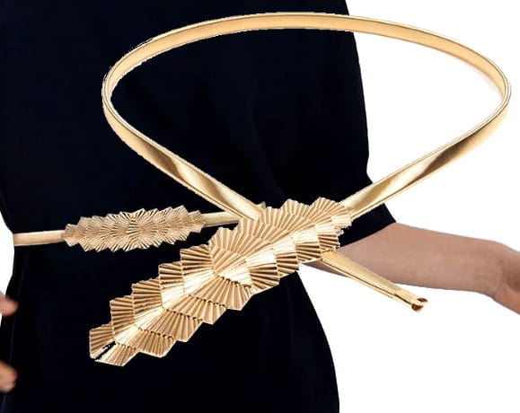 Sieviešu josta T133, zelta krāsā