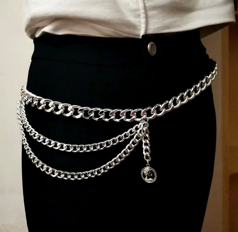 Sieviešu josta T139, sudraba krāsā