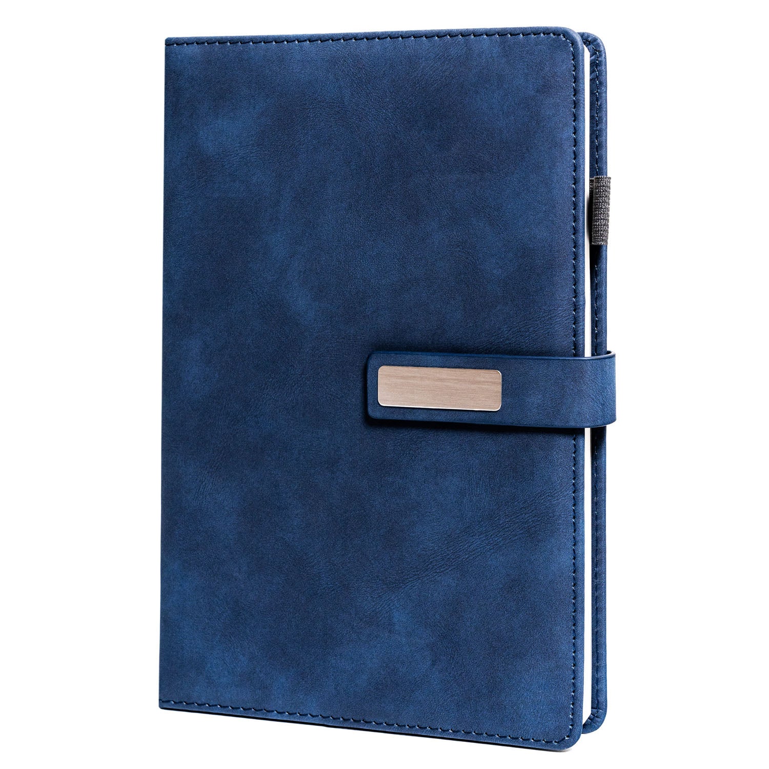 Dāvanu komplekts: A5 piezīmju grāmatiņa (zila) un pildspalva (melna tinte)