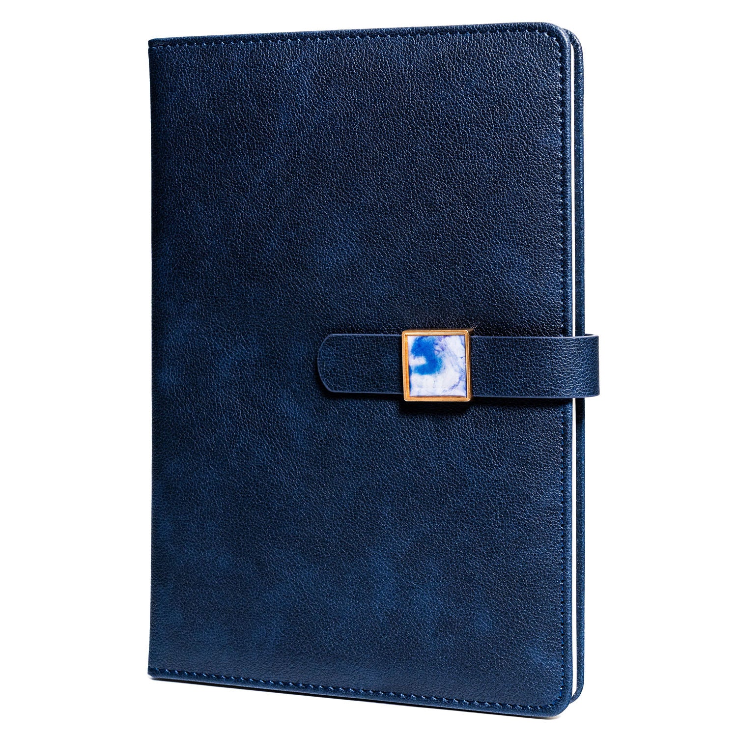 Dāvanu komplekts: zili līnijota piezīmju grāmatiņa un melna pildspalva