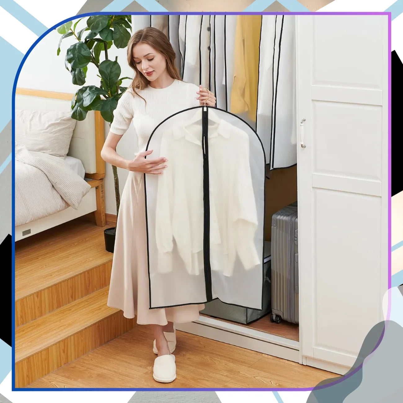 Apģērbu maciņš, caurspīdīgs, ūdensnecaurlaidīgs, 5 gab.