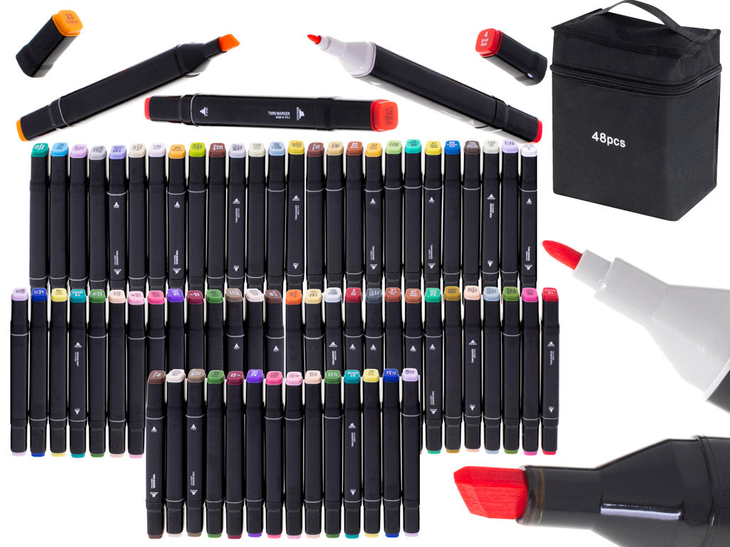 Divpusēji marķieri, 48 gab.