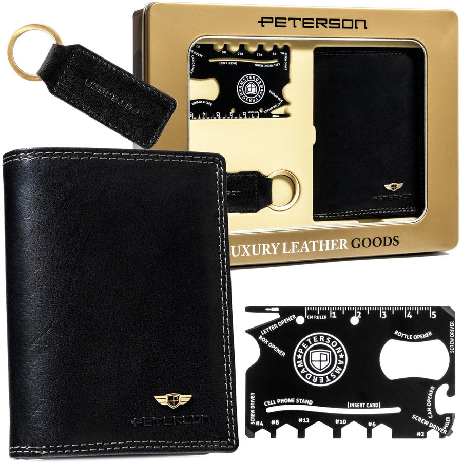 Elegants komplekts viņam ar ādas maku - Peterson T59